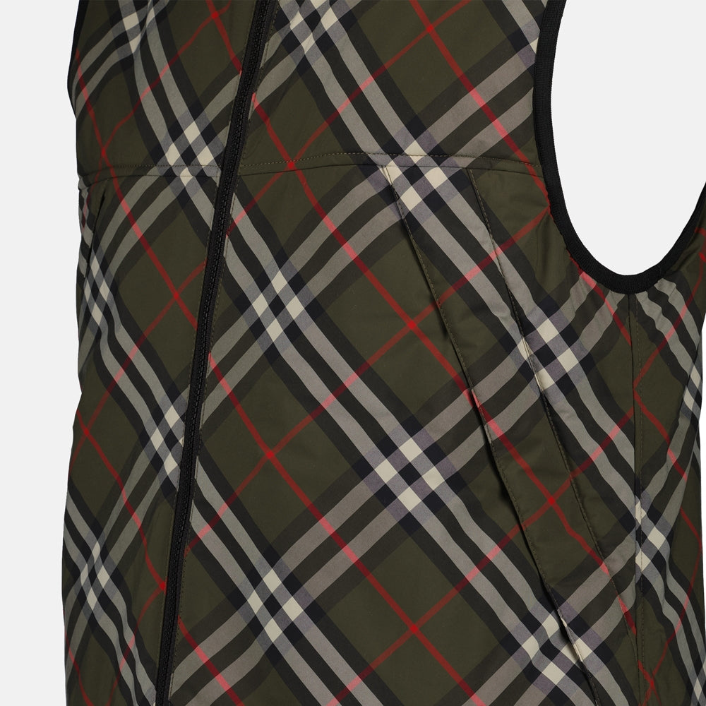 Gilet a Quadri Senza Maniche