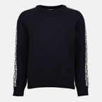 Immagine del maglione Dior Oblique blu navy di Dior per uomini - Stagione Primavera-Estate 2026 - Vista frontale