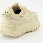 luxury sneakers, Moncler Trailgrip GTX, beige nubuck, waterproof footwear, Autumn-Winter 2024  