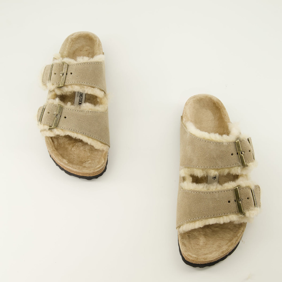 Sandalias de Piel de Oveja Arizona Beige