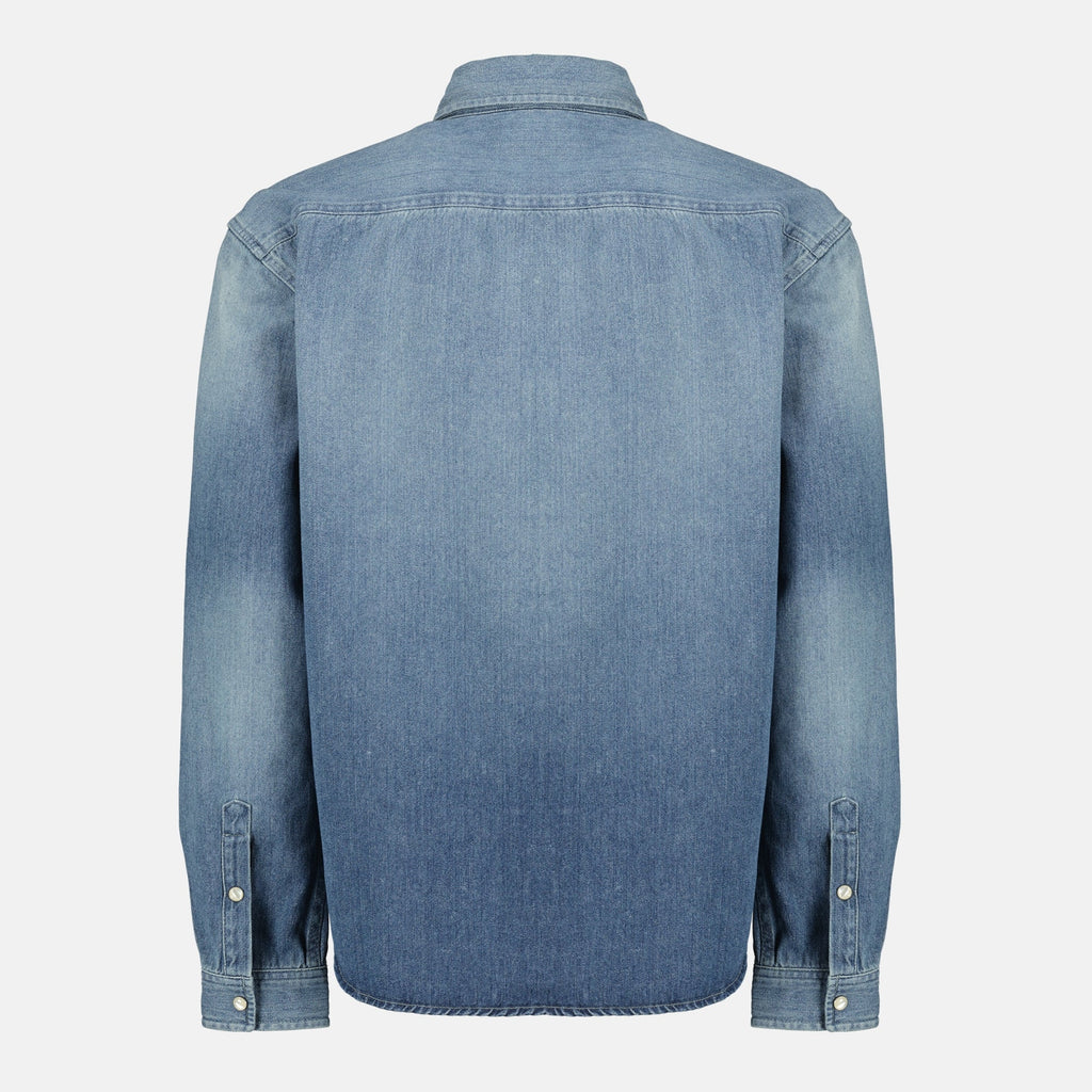 Immagine della camicia in denim Cassandre di Saint Laurent per uomini - Stagione Primavera-Estate 2026 - Vista Posteriore