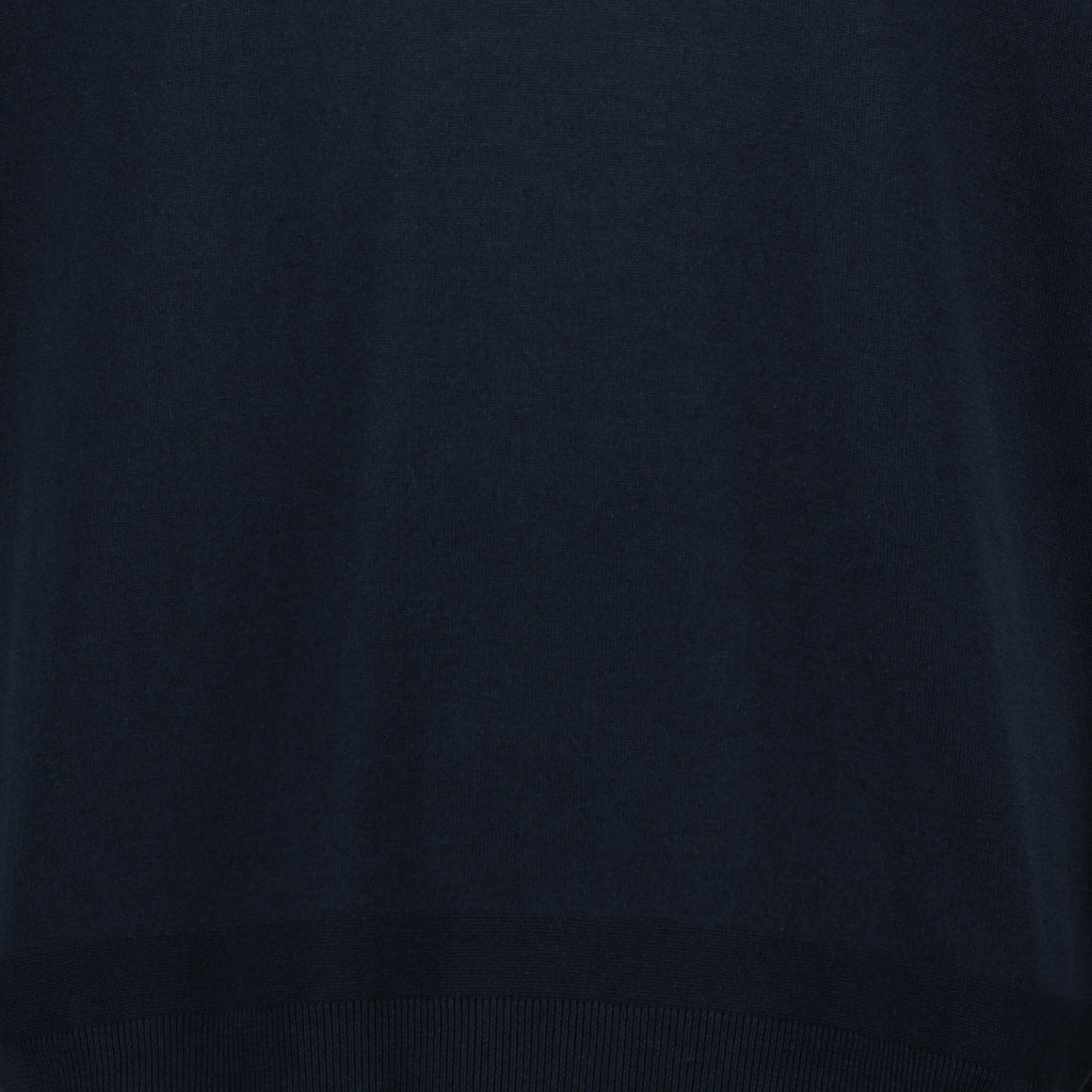 모엉클레르의 남성용 네이비 블루 반팔 스웨터 이미지 - 시즌 봄-여름 2025 - 상세 보기 8