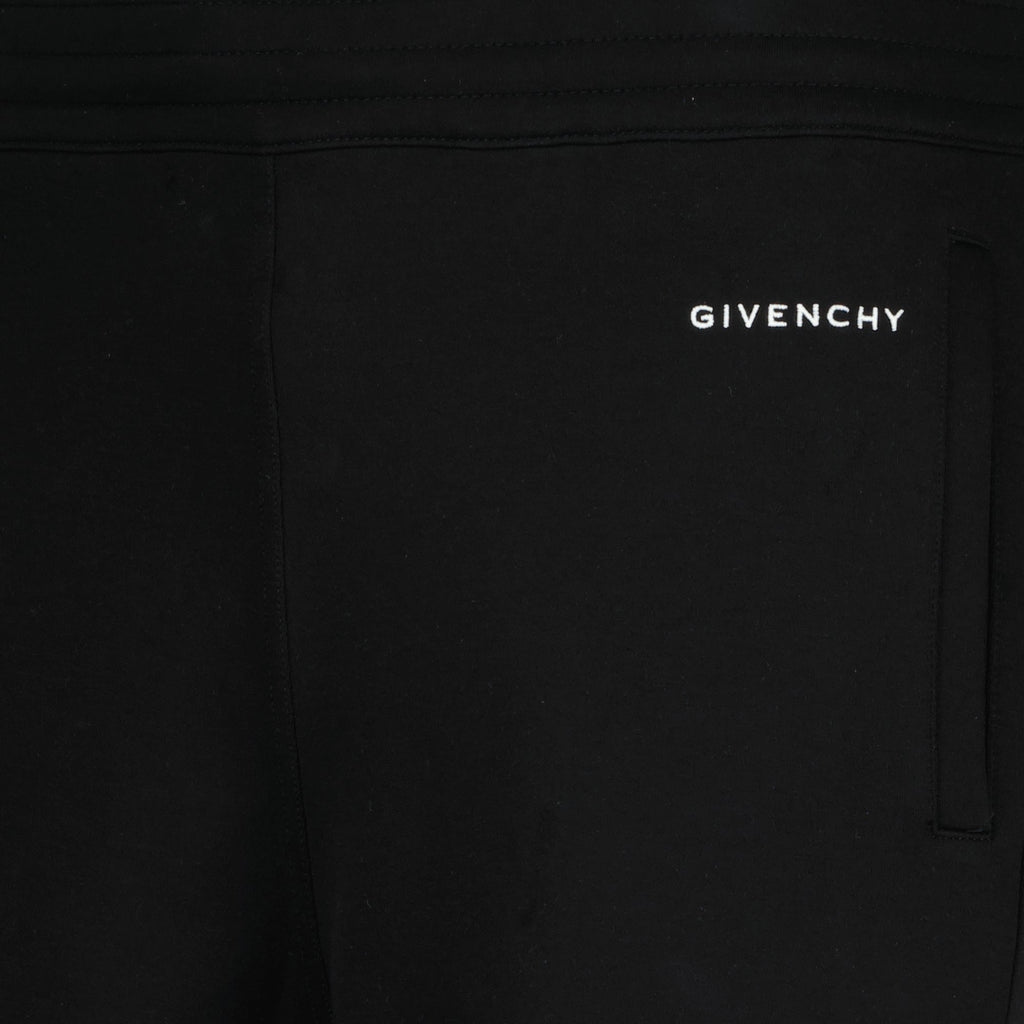 Givenchy jogging pants, black joggers, straight cut trousers, embroidered logo pants, comfortable casual wear