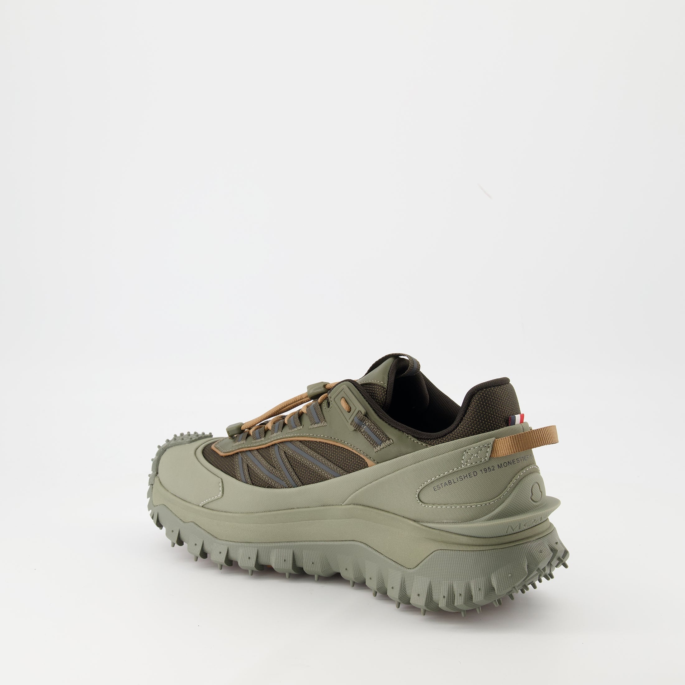 Moncler shoes, Trailgrip GTX khaki, premium footwear, stylish sneakers, men's casual shoes