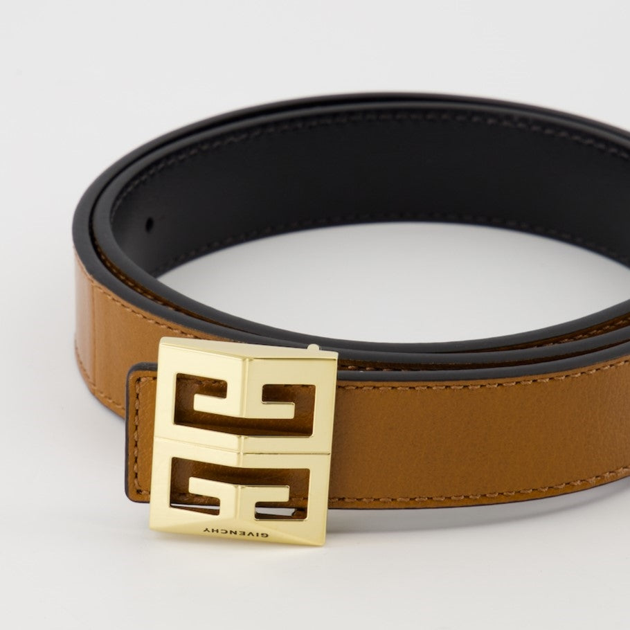 Givenchy belt, reversible leather belt, 4G belt, luxury accessory, buffalo leather belt