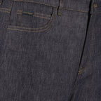 Hammer denim pants, Courrèges, grey-blue denim, baggy fit, five-pocket pants