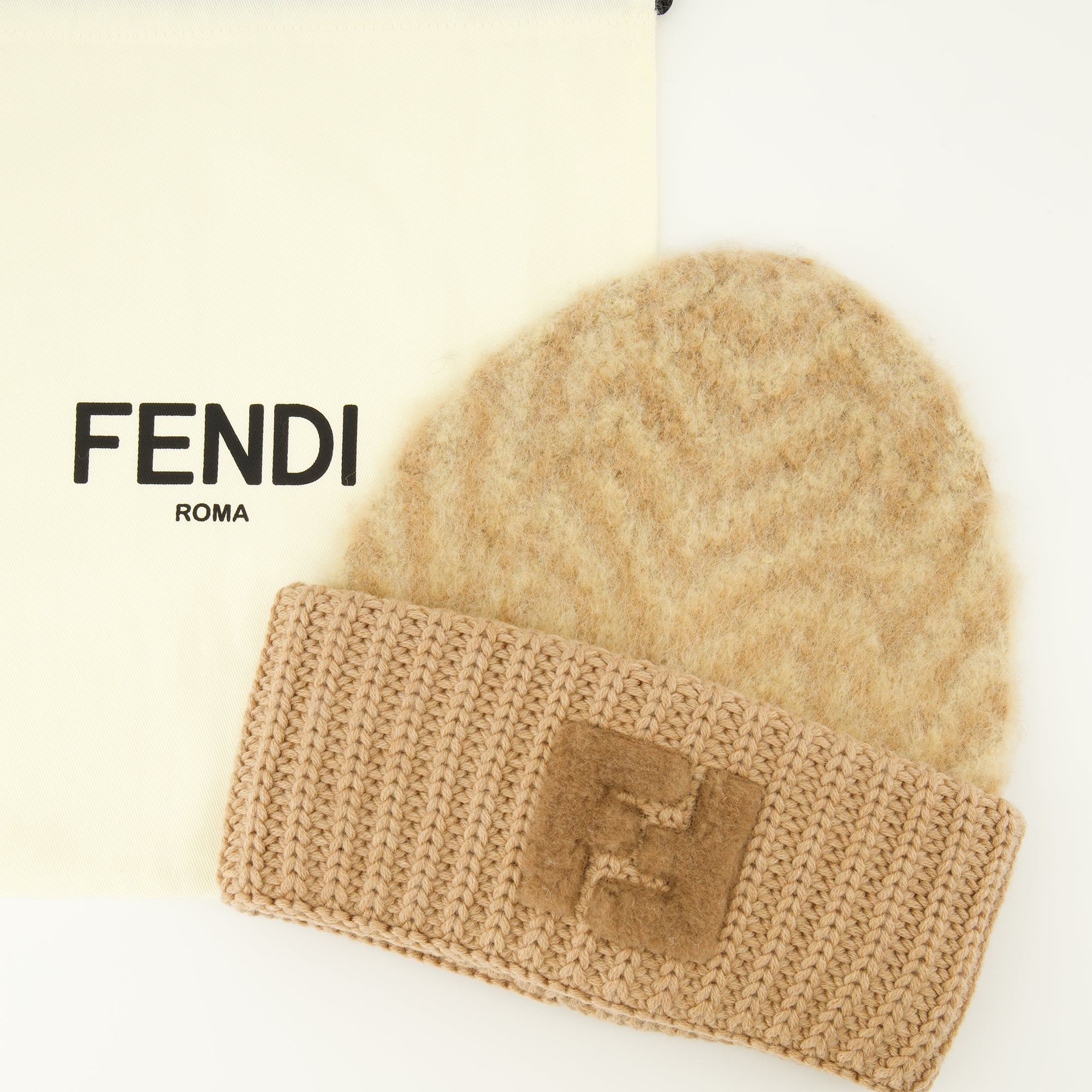 Brown Wool Bonnet - Fendi | WE IN STYLE