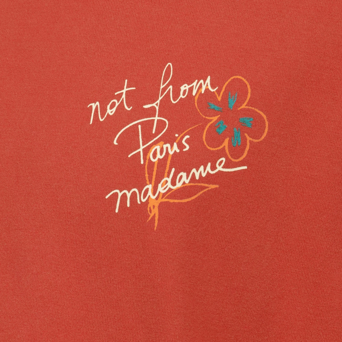 Camiseta naranja Slogan Esquisse