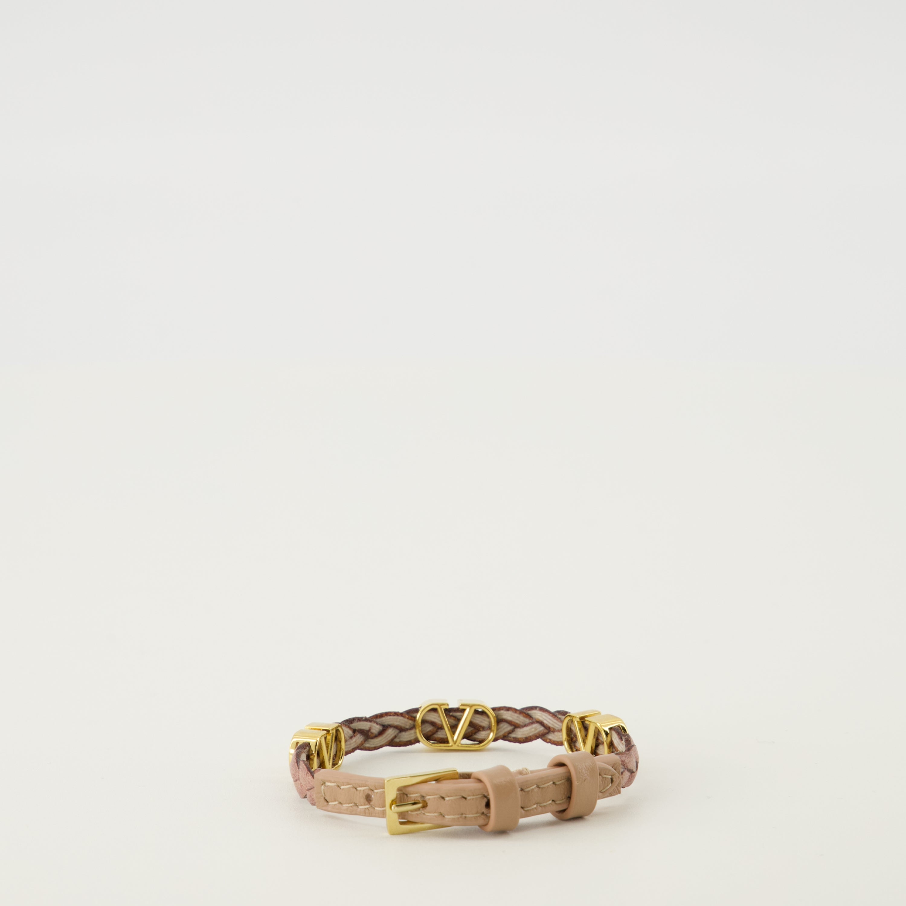 Image of Vlogo Leather Bracelet by Valentino Garavani for Women - Season Spring-Summer 2026 - Back View