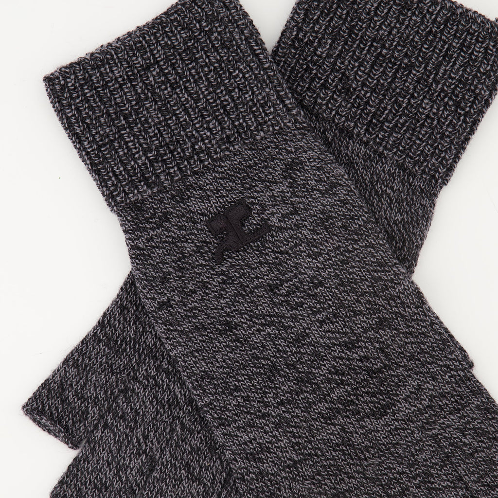 gray wool gloves courreges women 15431825981820