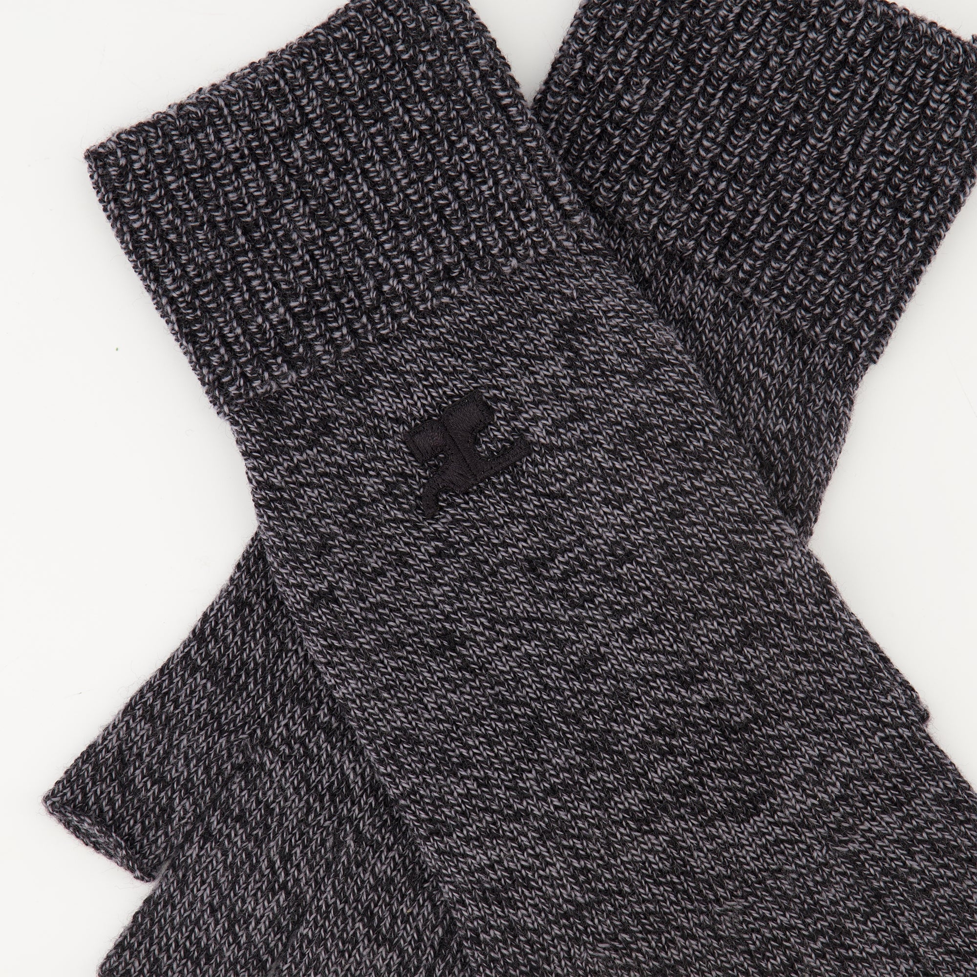 gray wool gloves courreges women 15431825981820