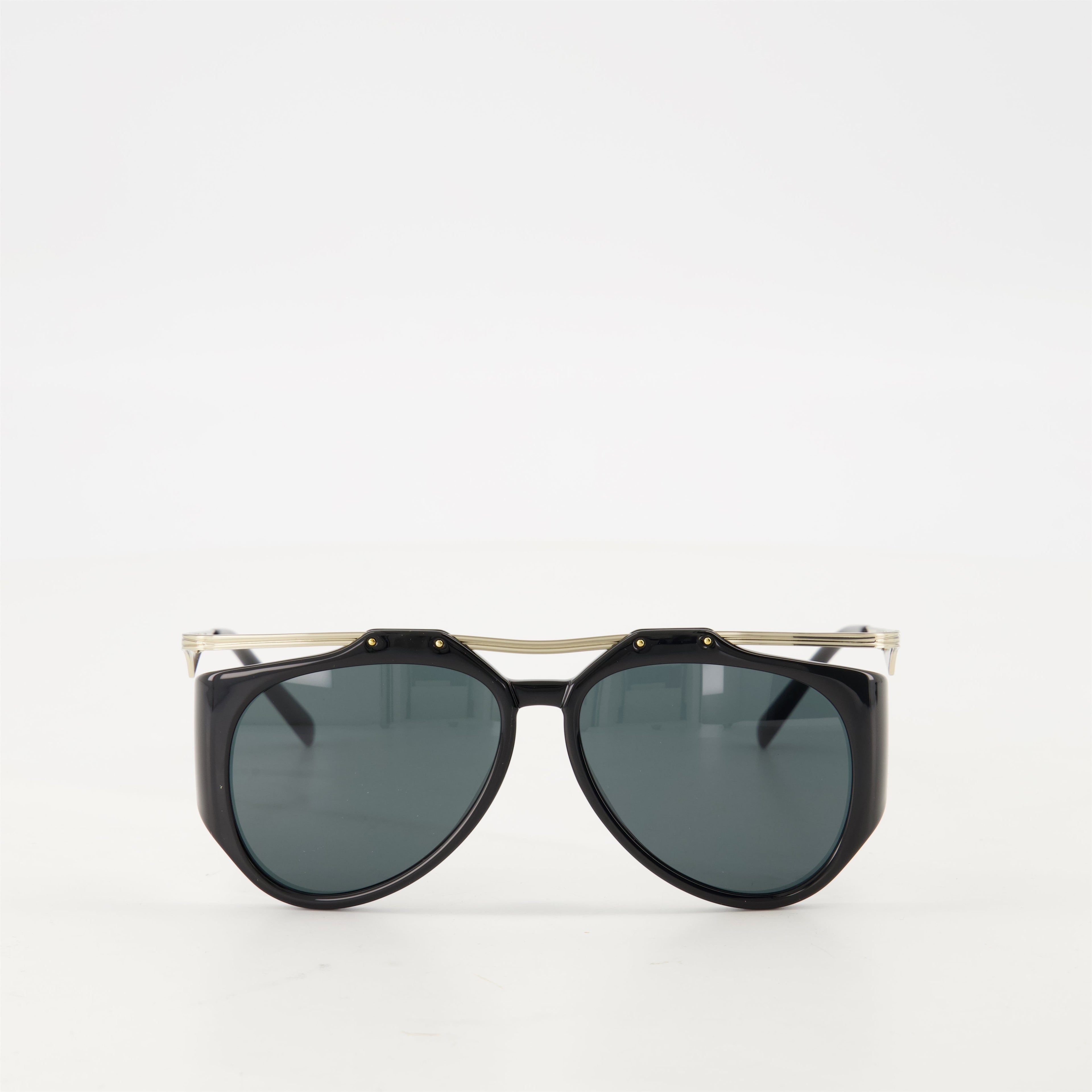 SL M137 Amelia sunglasses, Saint Laurent sunglasses, aviator sunglasses, black sunglasses, unisex sunglasses