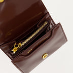 Ami Paris wallet, bordeaux wallet, unisex accessory, grained cowhide, luxury wallet