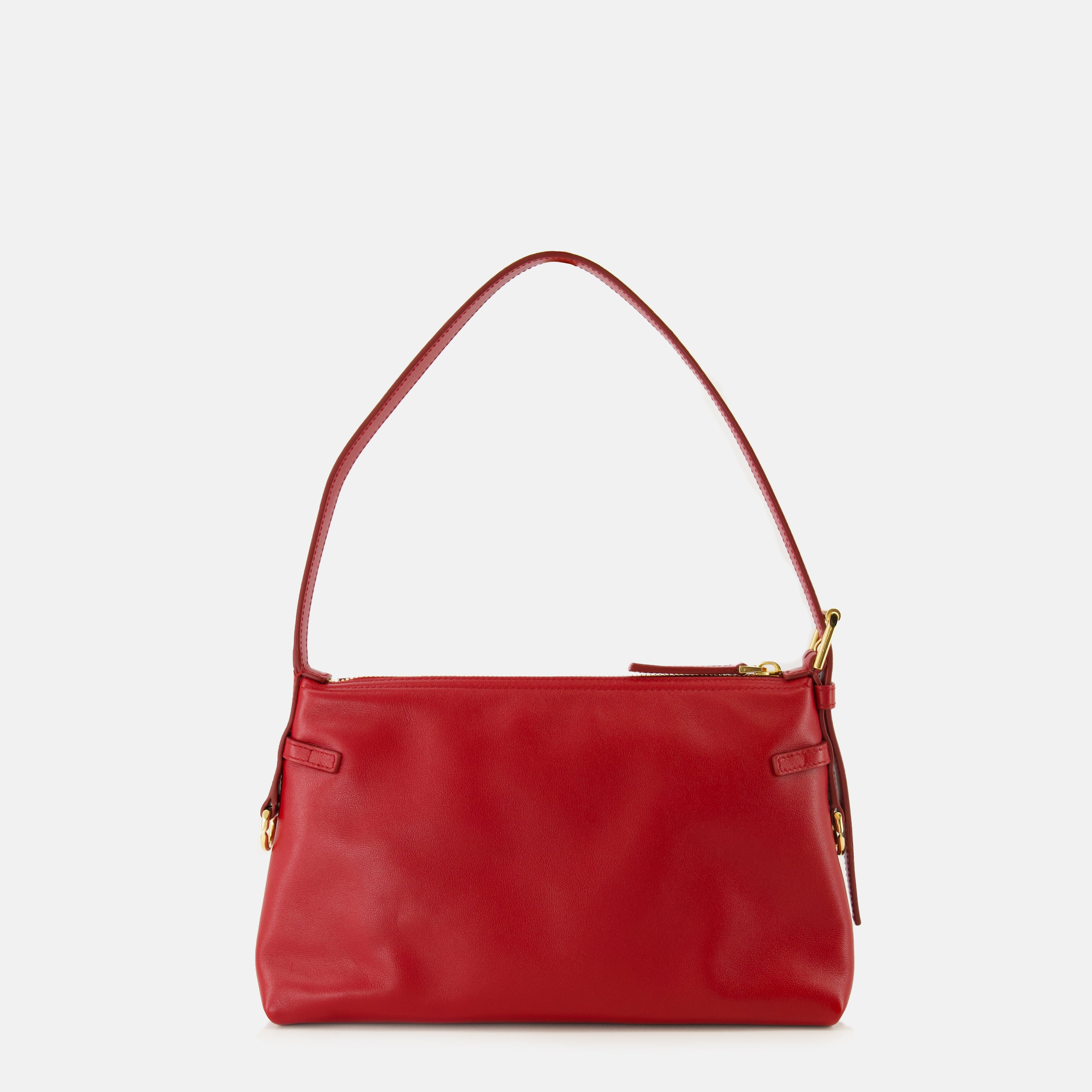 Givenchy handbag, red leather bag, mini bag, shoulder bag, luxury accessories