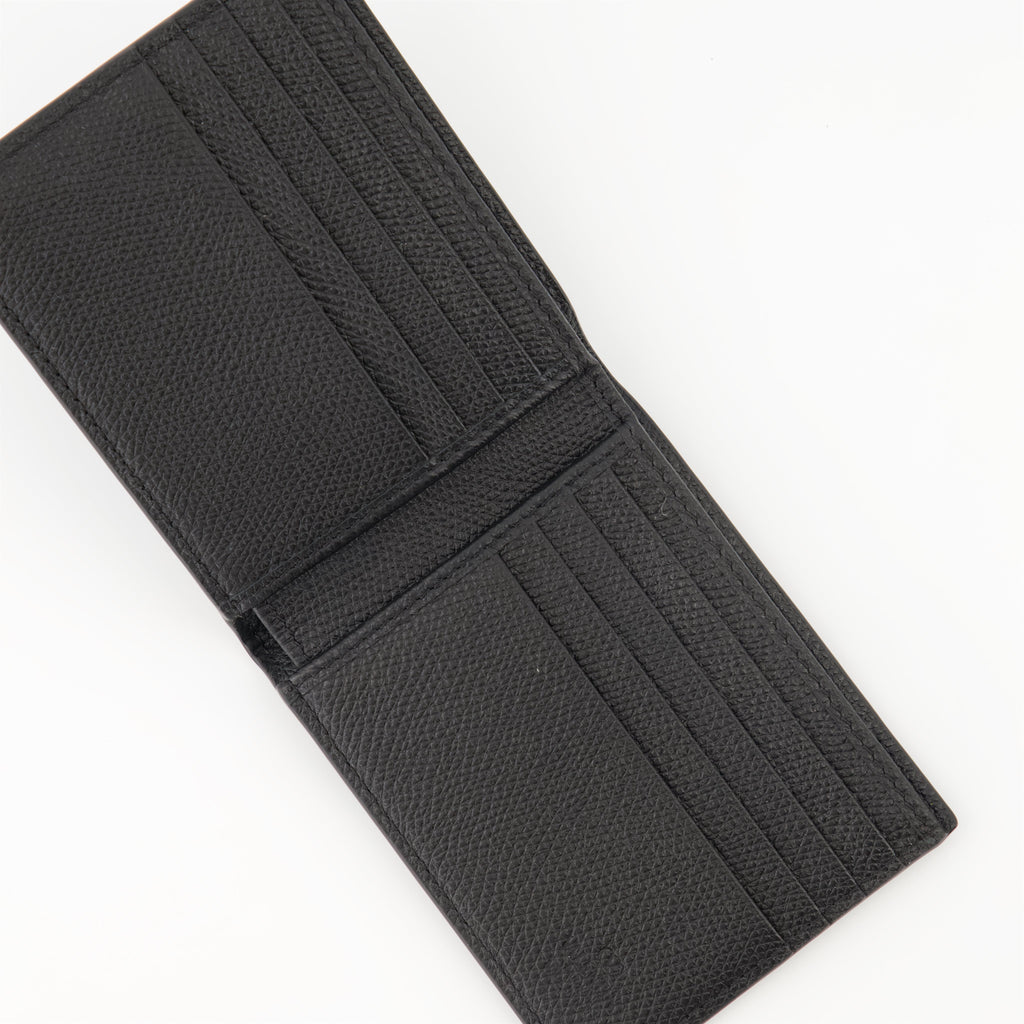 black leather wallet, VLogo wallet, Valentino Garavani, men’s accessories, luxury wallet