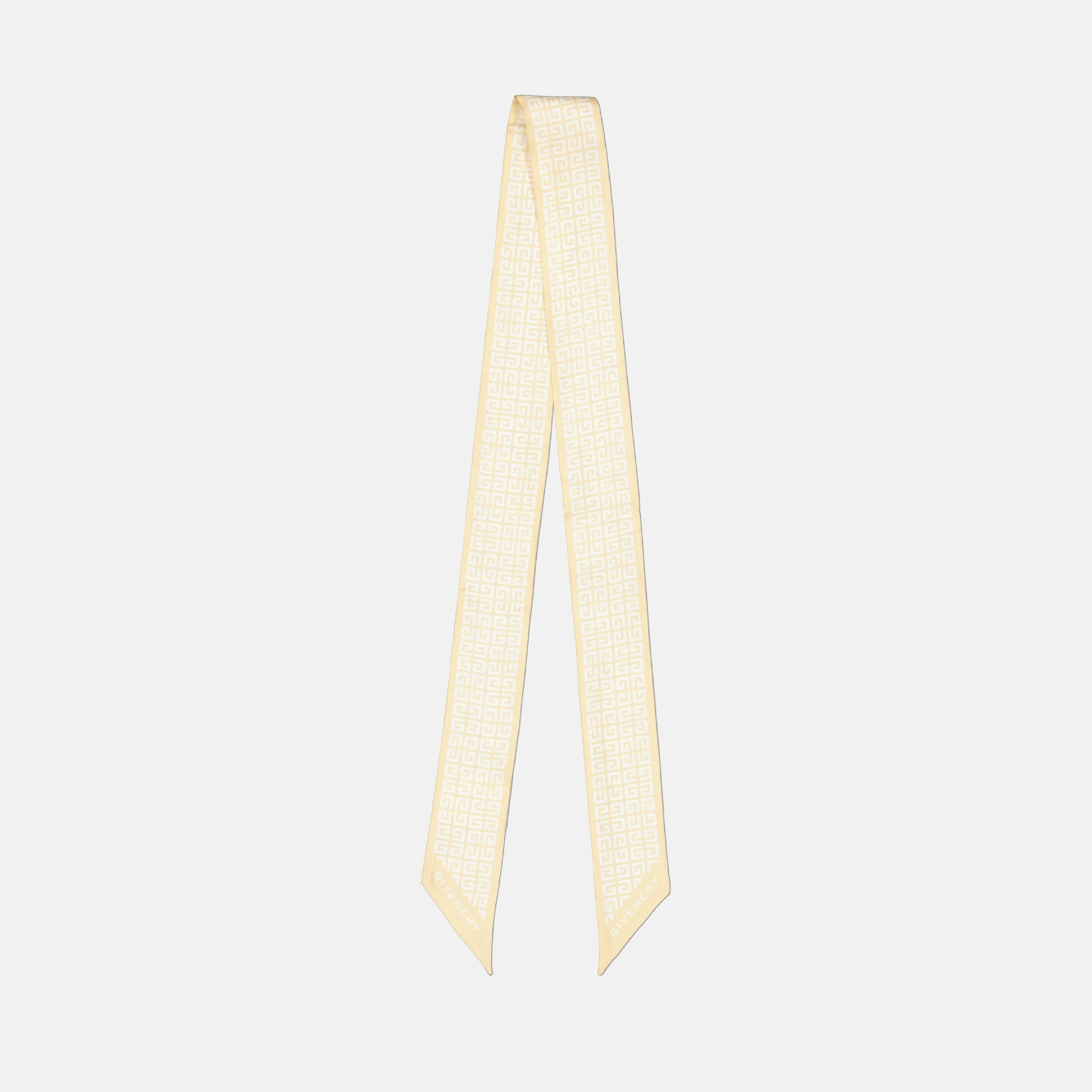 Givenchy 4G bandeau, yellow silk bandeau, luxury silk accessories, designer silk scarf, Autumn-Winter 2024 fashion