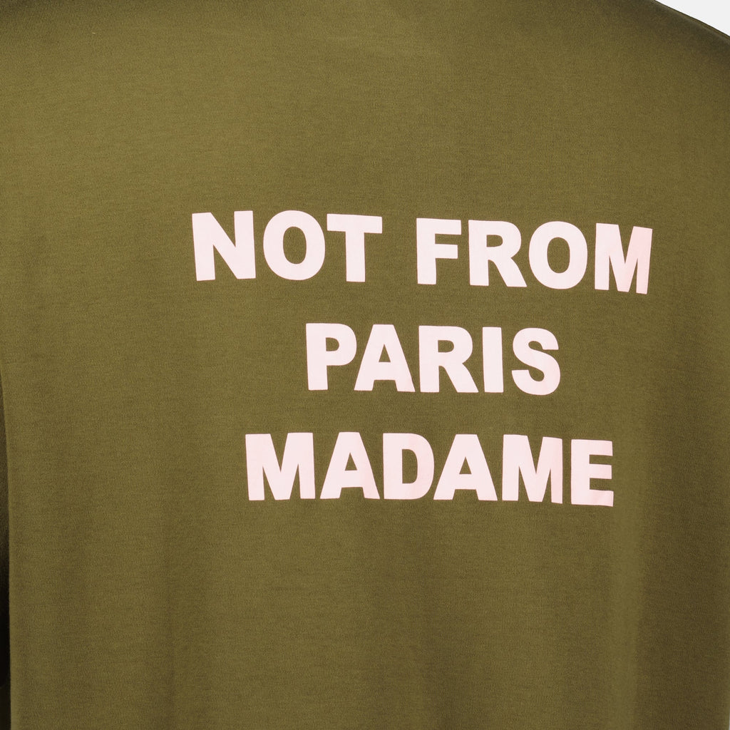 Kaki T-shirt, Drôle De Monsieur, Cotton T-shirt, Casual wear, Printed slogan shirt