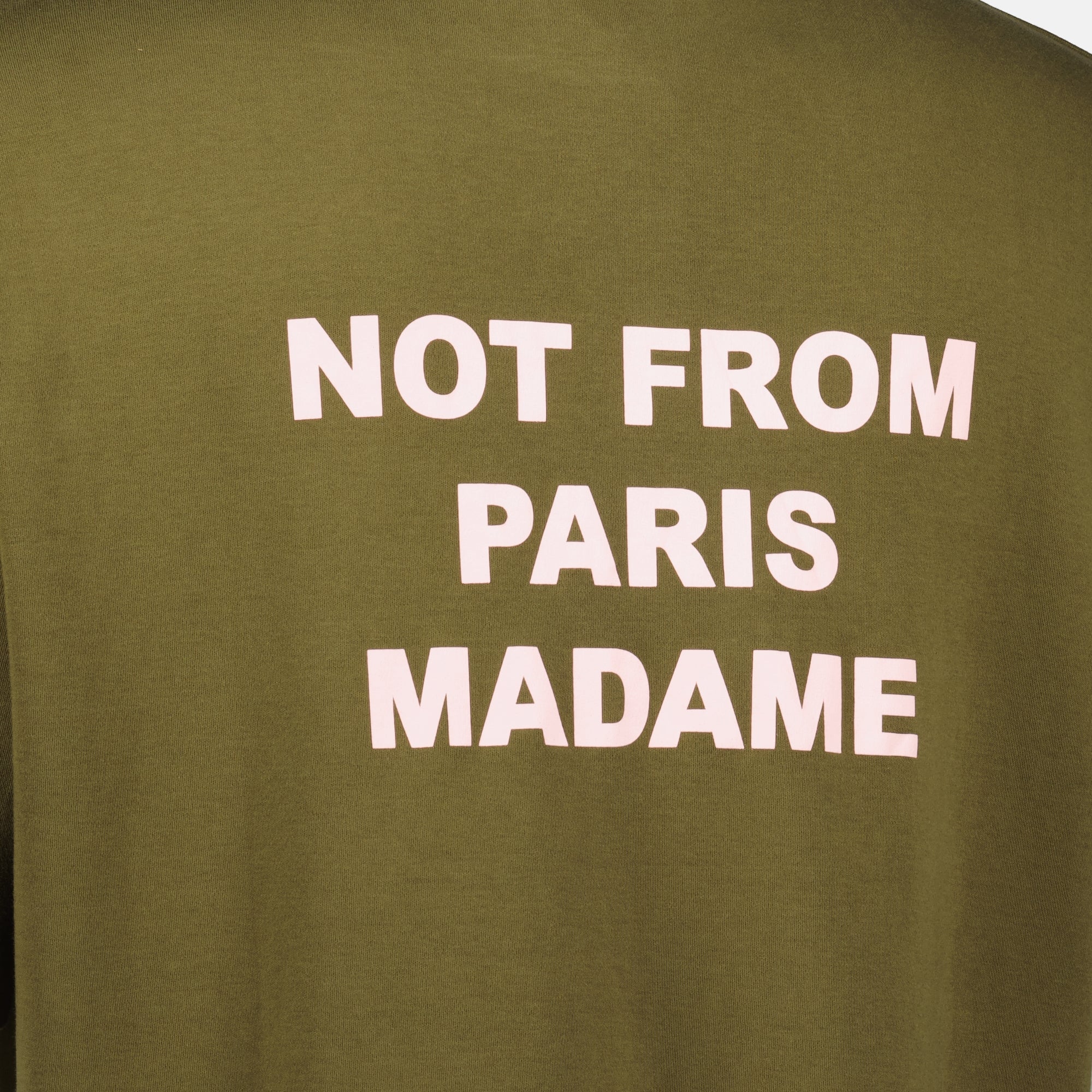 Kaki T-shirt, Drôle De Monsieur, Cotton T-shirt, Casual wear, Printed slogan shirt
