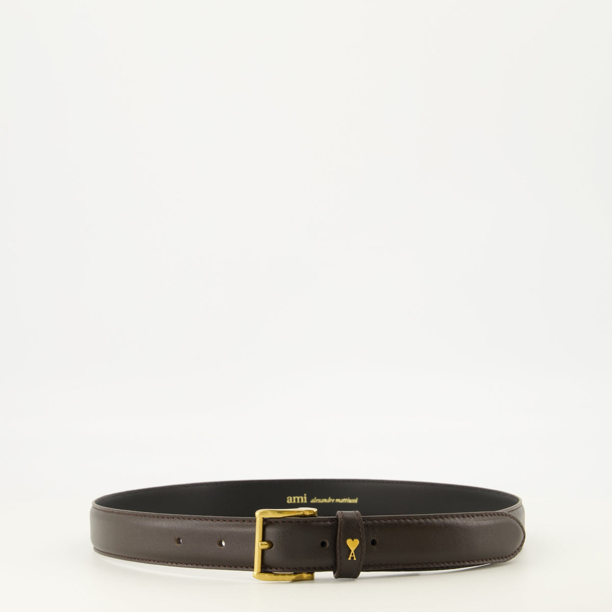 Ceinture en Cuir Marron de Coeur