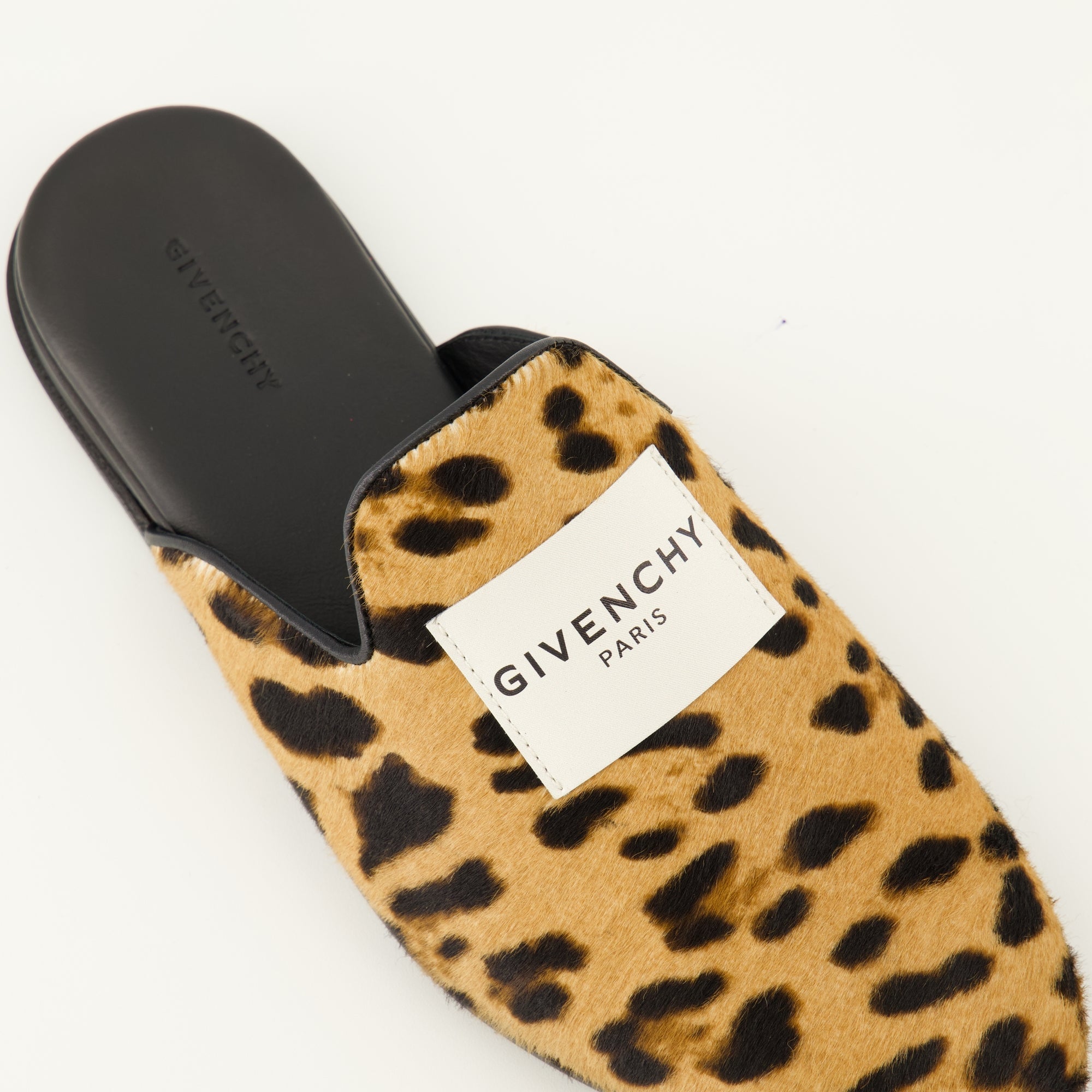 Givenchy mules, leopard print footwear, calf leather shoes, slip-on mules, Autumn-Winter collection