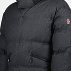 Image of Wool Down Jacket with Tricolor Details by Moncler Grenoble for Men - Season Autumn-Winter 2024 - Detail View 5