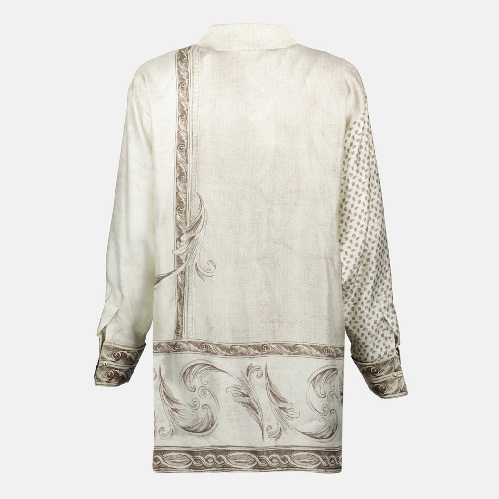 女性のためのマックスマーラ製ベージュプリントロングシャツの画像 - シーズン春夏2026 - 後面ビュー