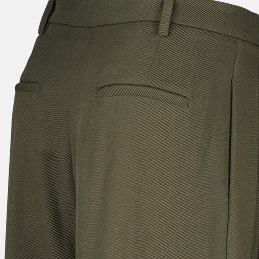wide khaki pants, IRO, viscose wool blend, autumn-winter collection, high-waisted trousers