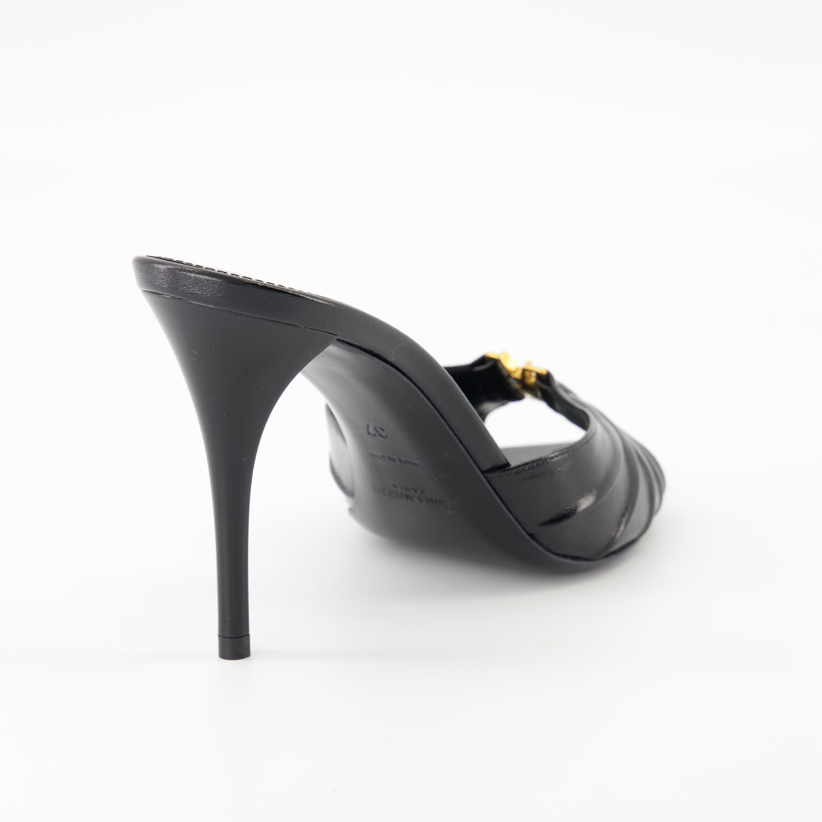 Babylone sandals, heeled sandals, Saint Laurent, black sandals, luxury footwear