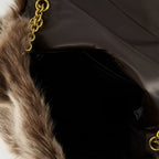 Maxi Jamie 4.3 handbag, Saint Laurent, faux fur bag, fashion accessory, sophisticated handbag