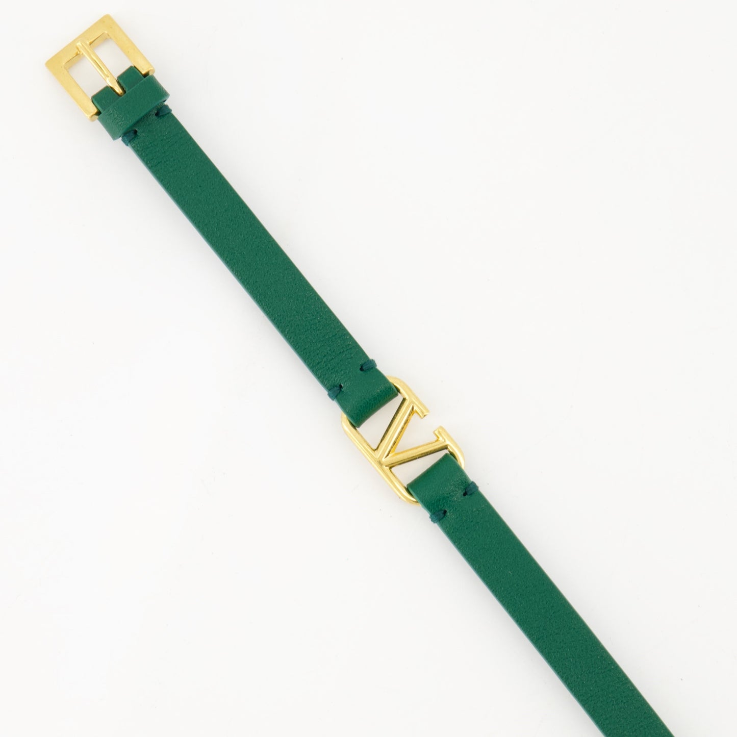 Green leather bracelet, Valentino Garavani, VLogo bracelet, luxury accessories, designer bracelet