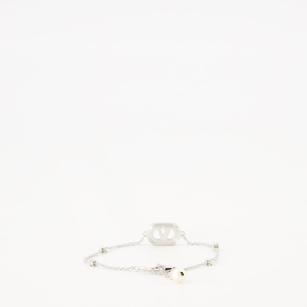 Valentino bracelet, Swarovski crystal accessories, VLogo Signature, luxury jewelry, pearl bracelet