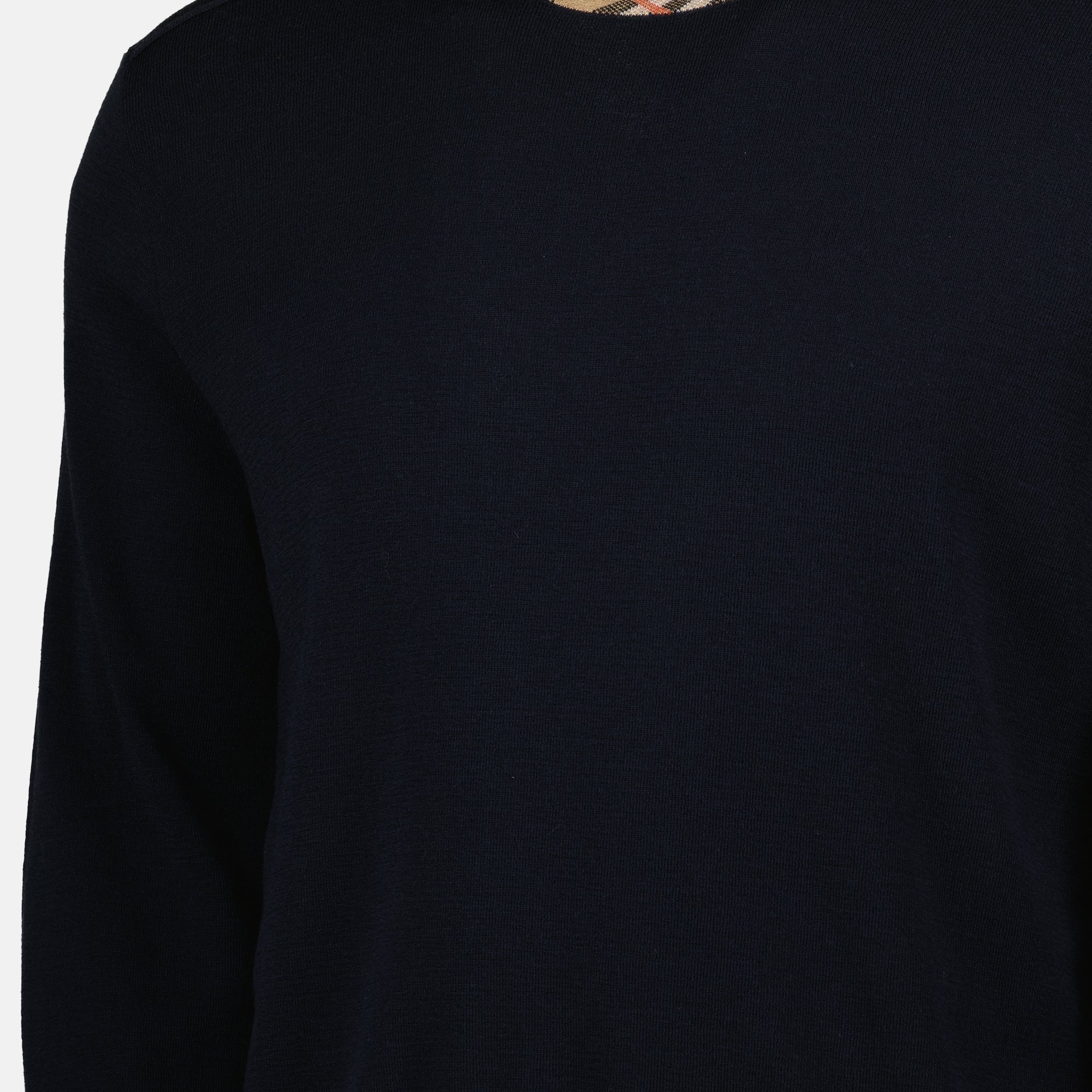 Burberry sweater, wool pullover, check design, Autumn-Winter collection, men's fashion
