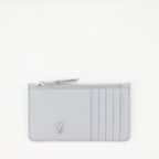 Image of Zipped Card Holder Blue by Ami PARIS for Unisex - Season Autumn-Winter 2025 - Front View