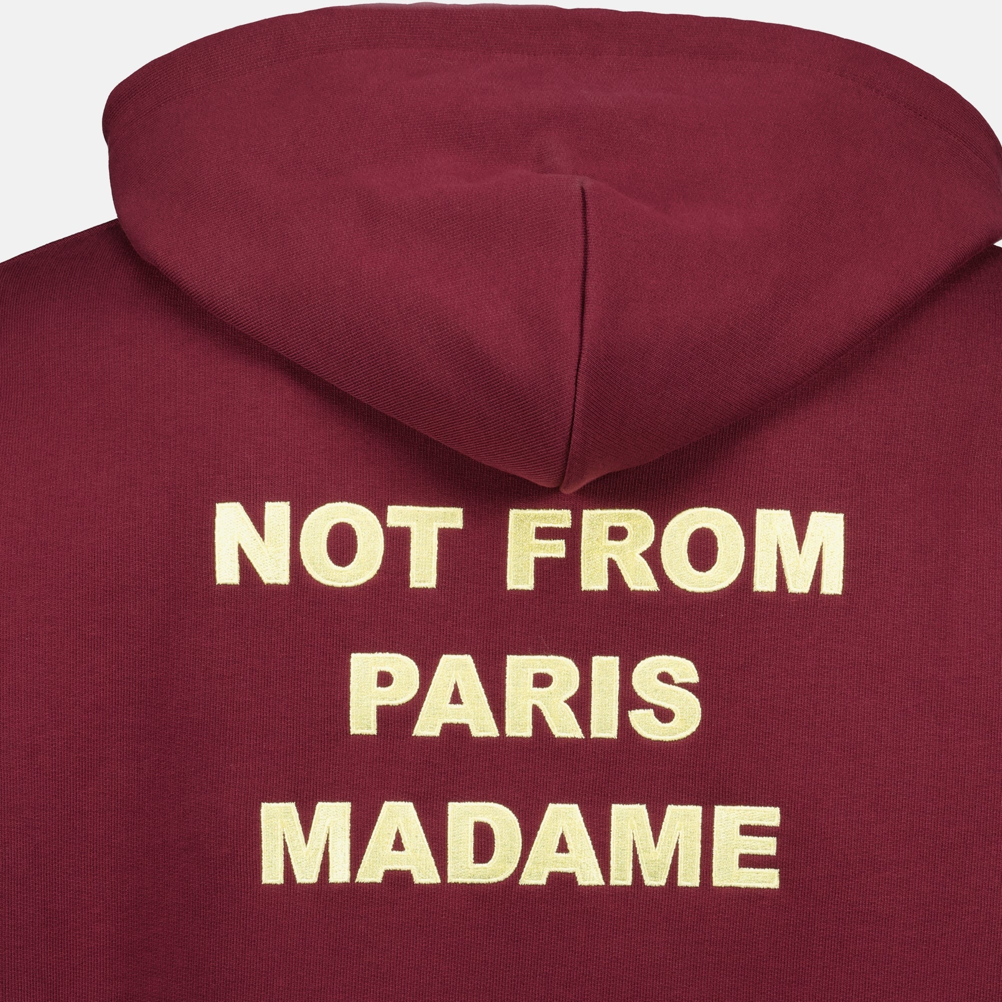 Drôle de Monsieur hoodie, bordeaux sweatshirt, slogan hoodie, fall winter fashion, men's casual wear
