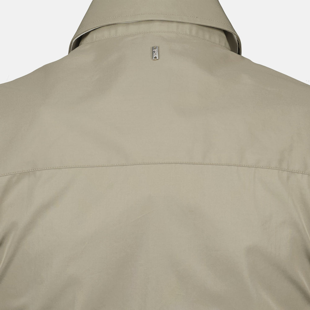 kaki cotton shirt, AMI Paris, pointed collar shirt, fitted shirt, spring-summer collection