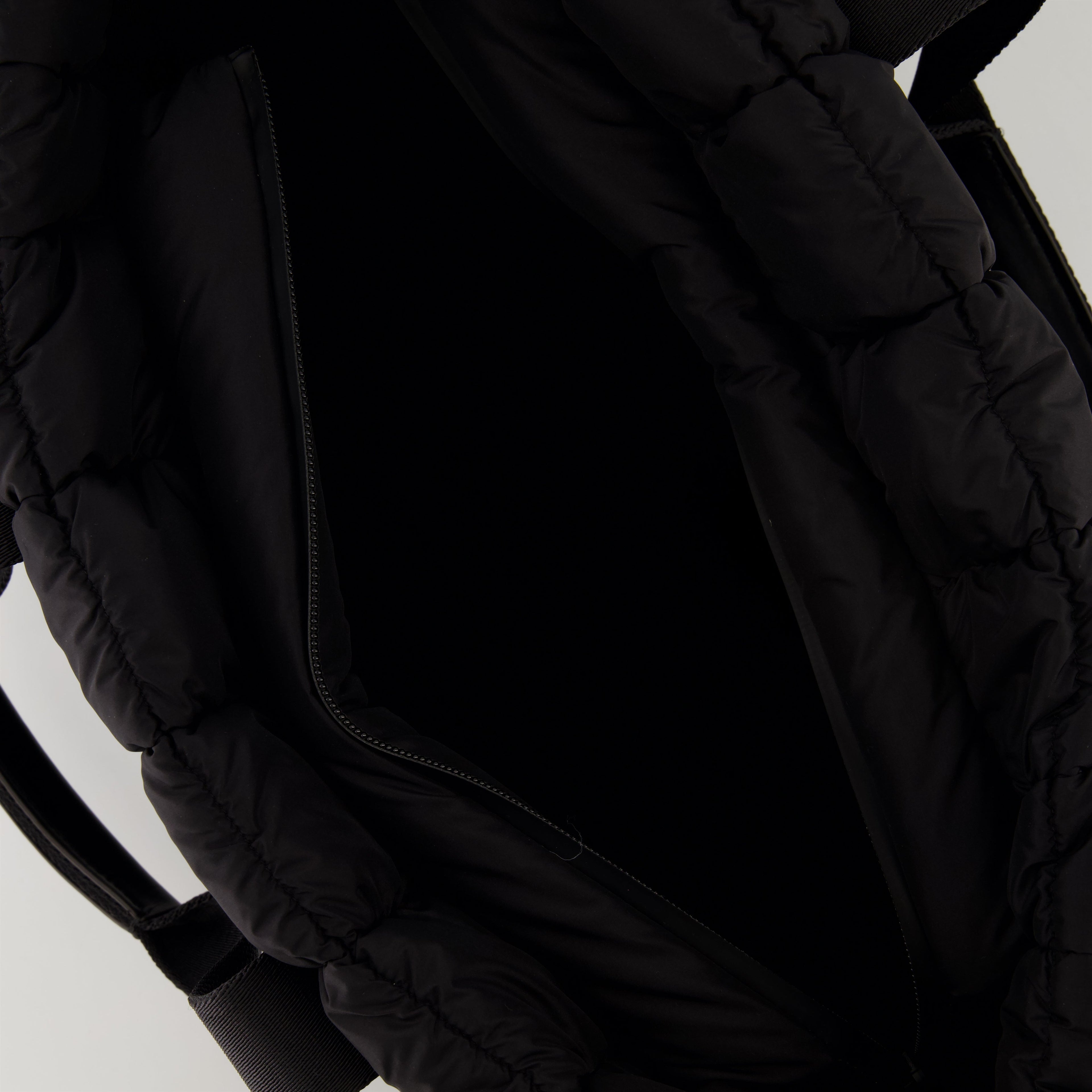 Moncler Cabas Caradoc, black nylon handbag, luxury accessories, waterproof handbag, modern women's bag