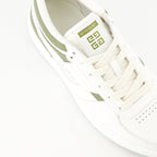 Image of G Move White & Blue Leather Sneakers by Givenchy for Men - Season Spring-Summer 2025 - Top Detail View