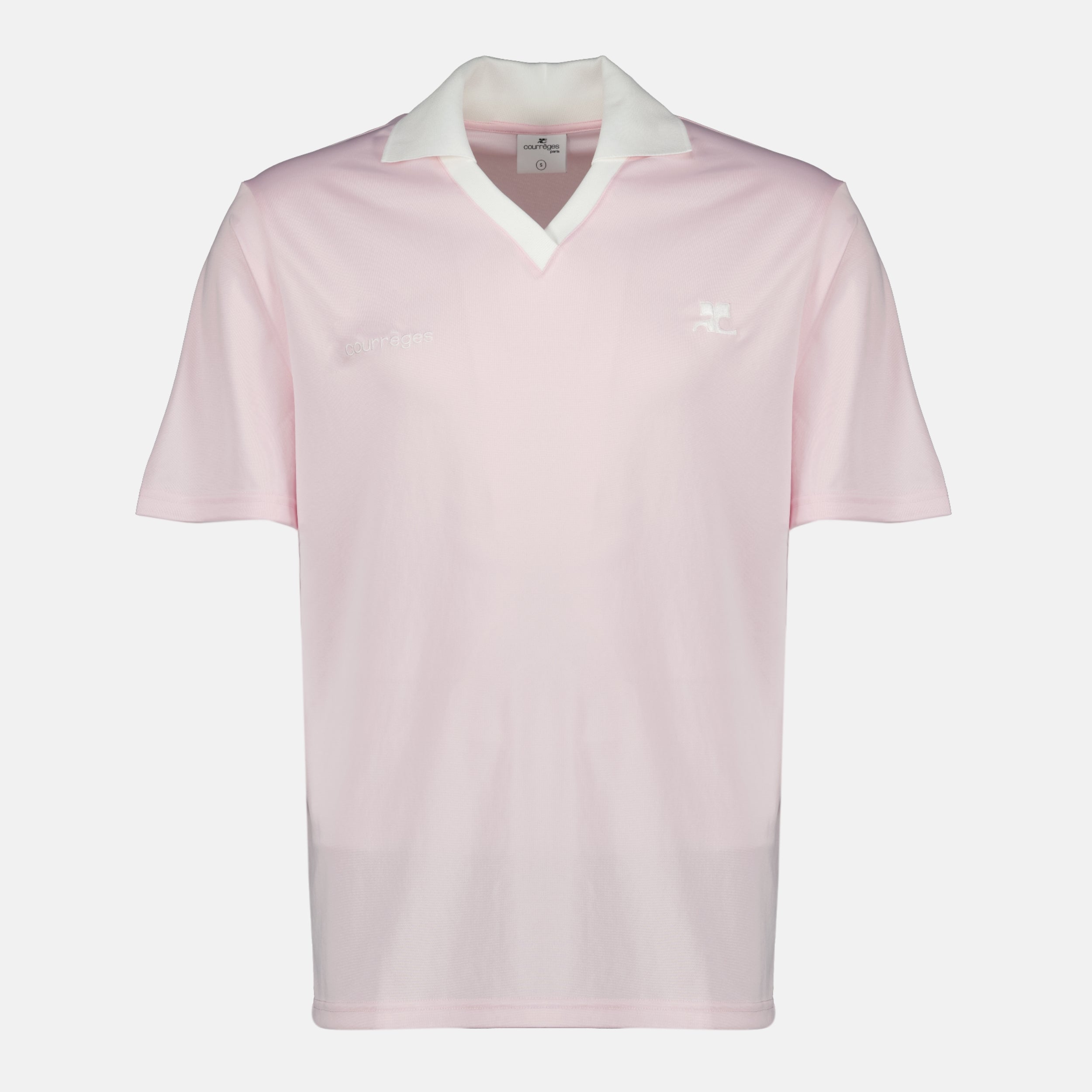 Image of Sport T-Shirt AC Rose de Courrèges by Courrèges for Men - Season Spring-Summer 2026 - Front View
