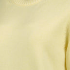 cashmere pullover, short sleeve sweater, yellow pullover, Khaite Davin, Spring-Summer collection