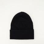 Ribbed Knit Beanie, Moncler Grenoble Beanie, Wool Winter Hat, Black Wool Beanie, Fall Winter Accessories