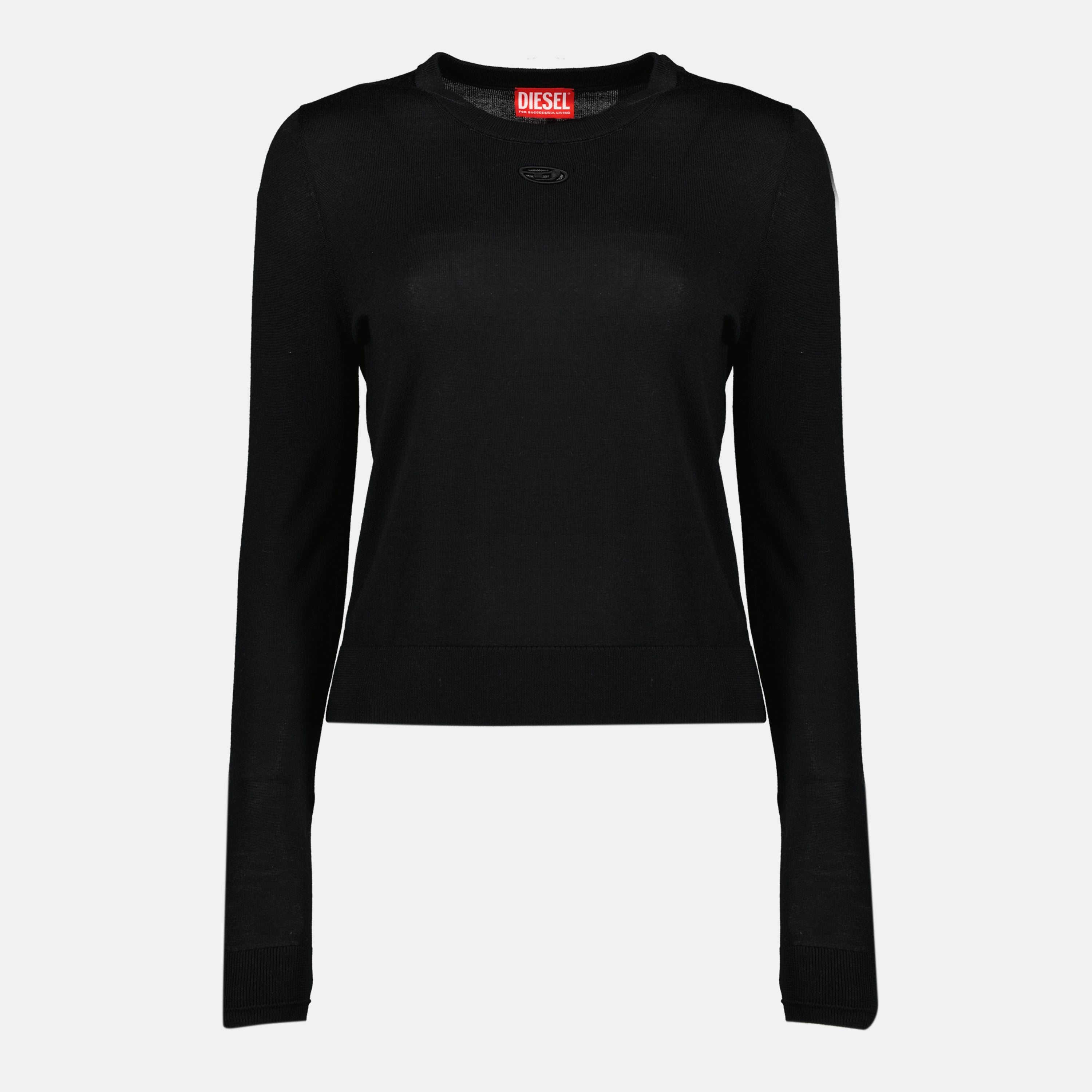 Image of M-Alinesa Black Sweater by Diesel for Women - Season Spring-Summer 2026 - Front View