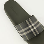 Bild der Kaki Check Sandalen von Burberry für Herren - Saison Frühjahr-Sommer 2026 - Detailansicht von oben