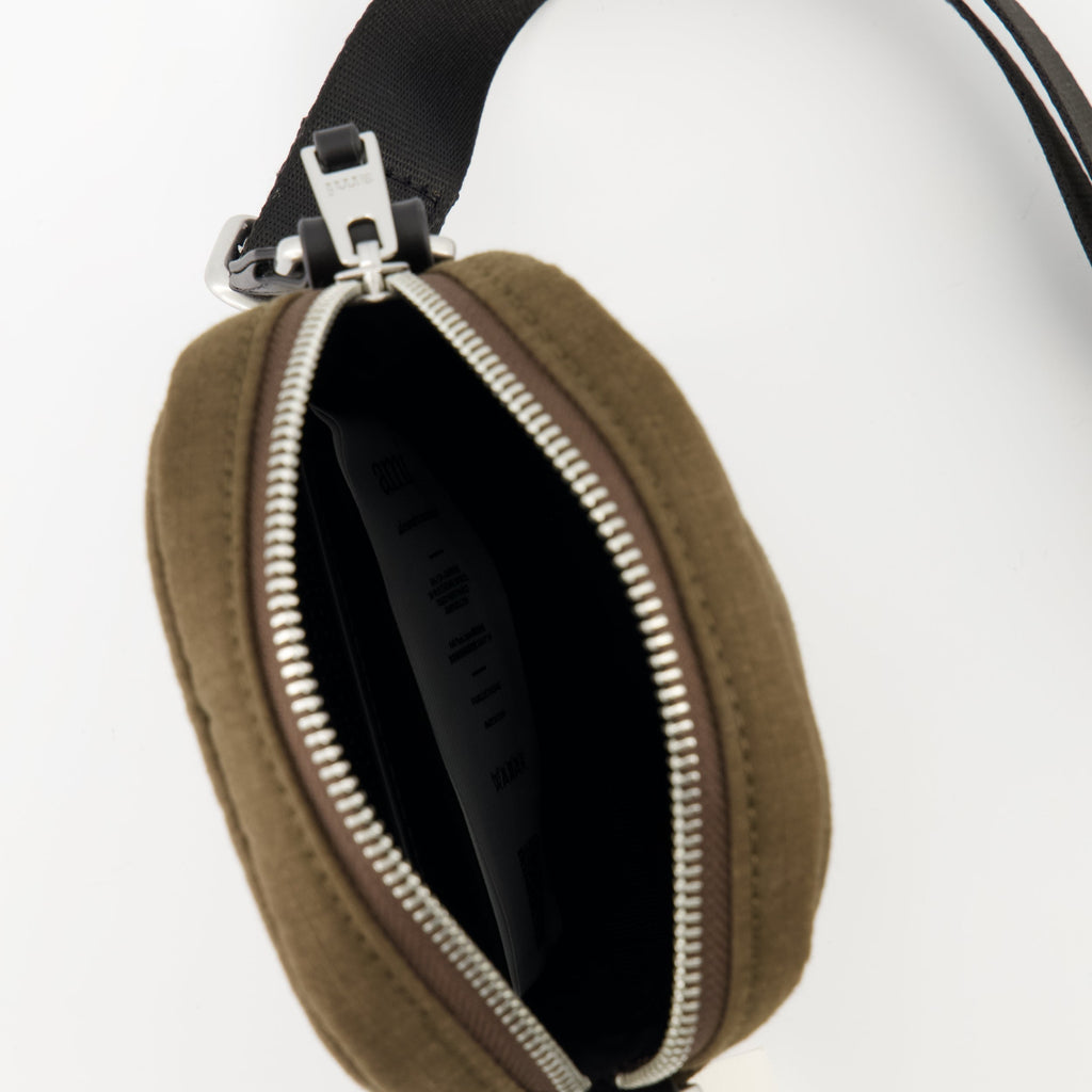 crossbody bag, Ami Paris, brown bag, waterproof polyester, adjustable strap