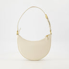 Valentino Mini Hobo Sac, white leather handbag, grained calfskin bag, adjustable strap bag, VLogo Signature accessory
