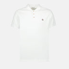 Imagen del polo logo blanco de Moncler para hombres - Temporada Primavera-Verano 2025 - Vista frontal