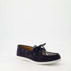 Granville Boat Shoes, Dior, Blue Suede Shoes, Luxury Footwear, Designer Boat Shoes