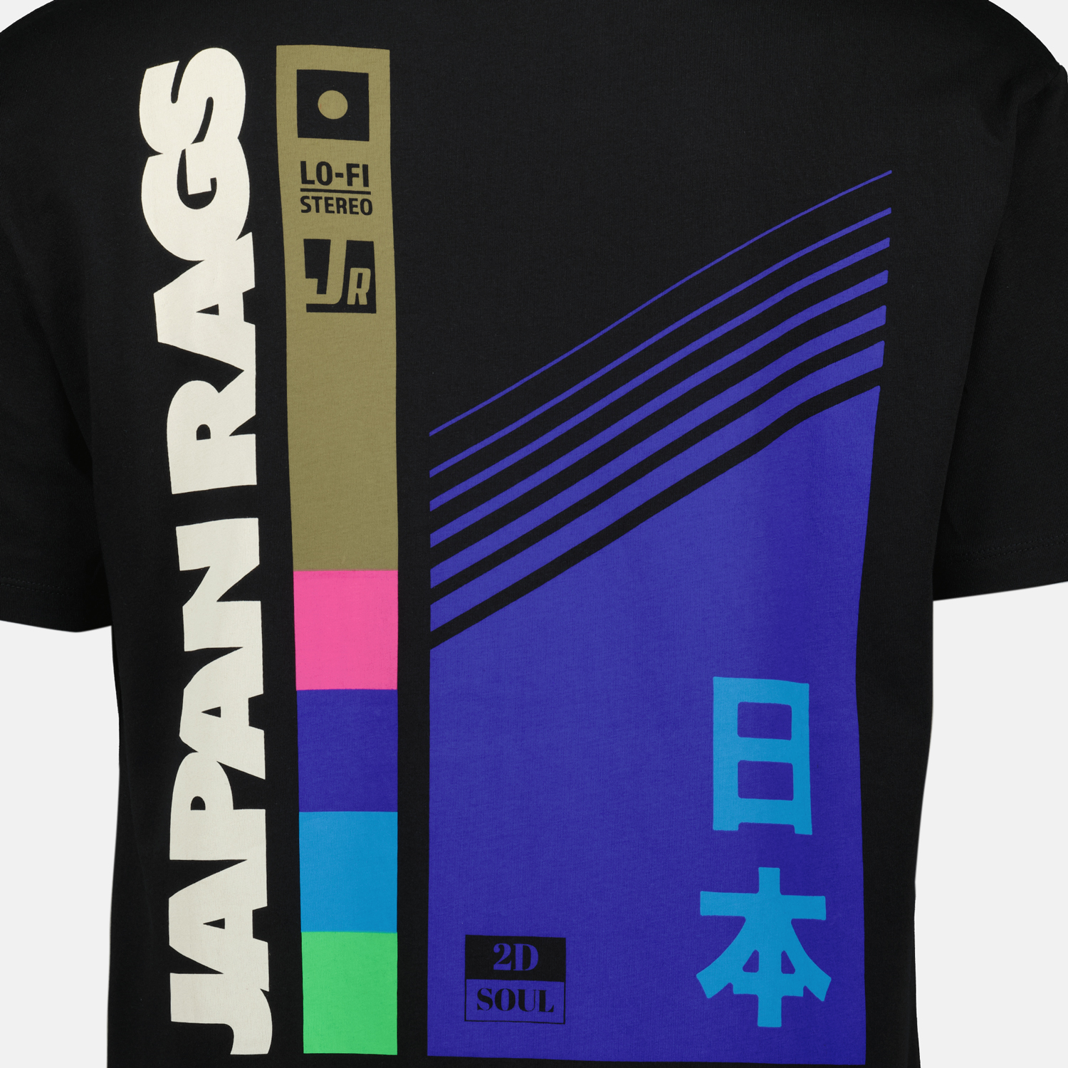 Nagato T-Shirt, Black Cotton Tee, Back Print Tee, Casual Wear, Spring-Summer Collection