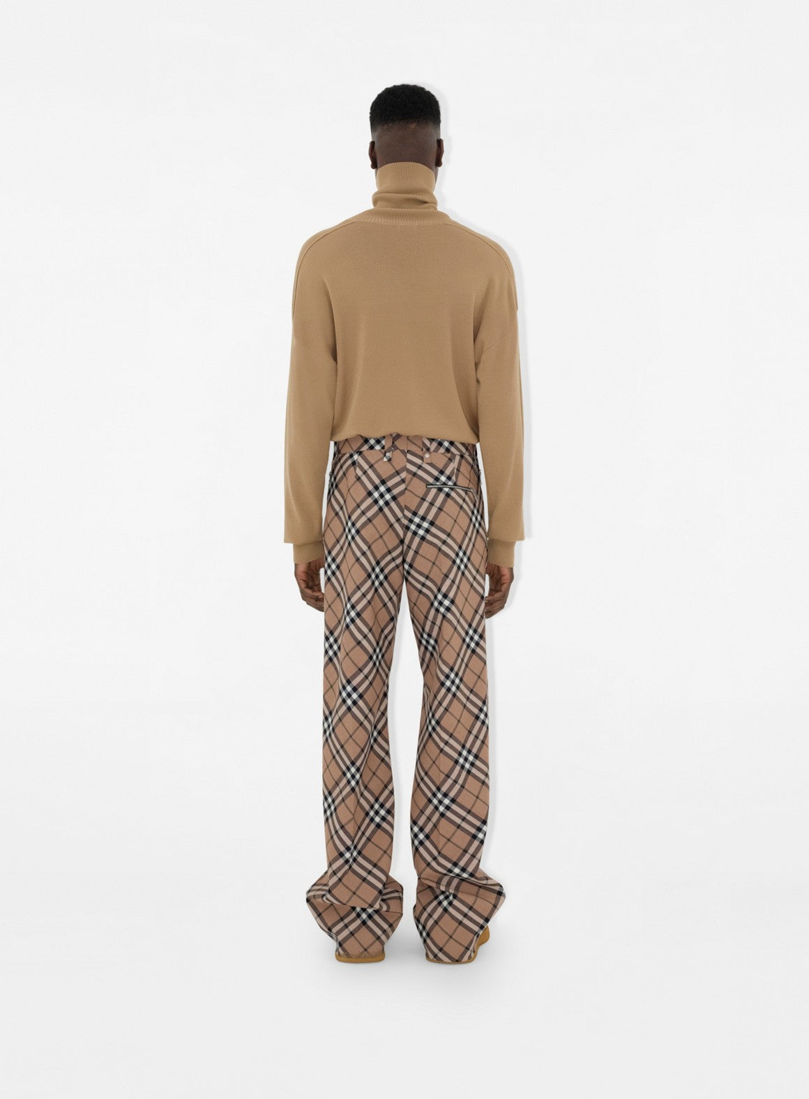plaid wool trousers, Burberry plaid pants, vintage check trousers, luxury men's fashion, wool check bottoms