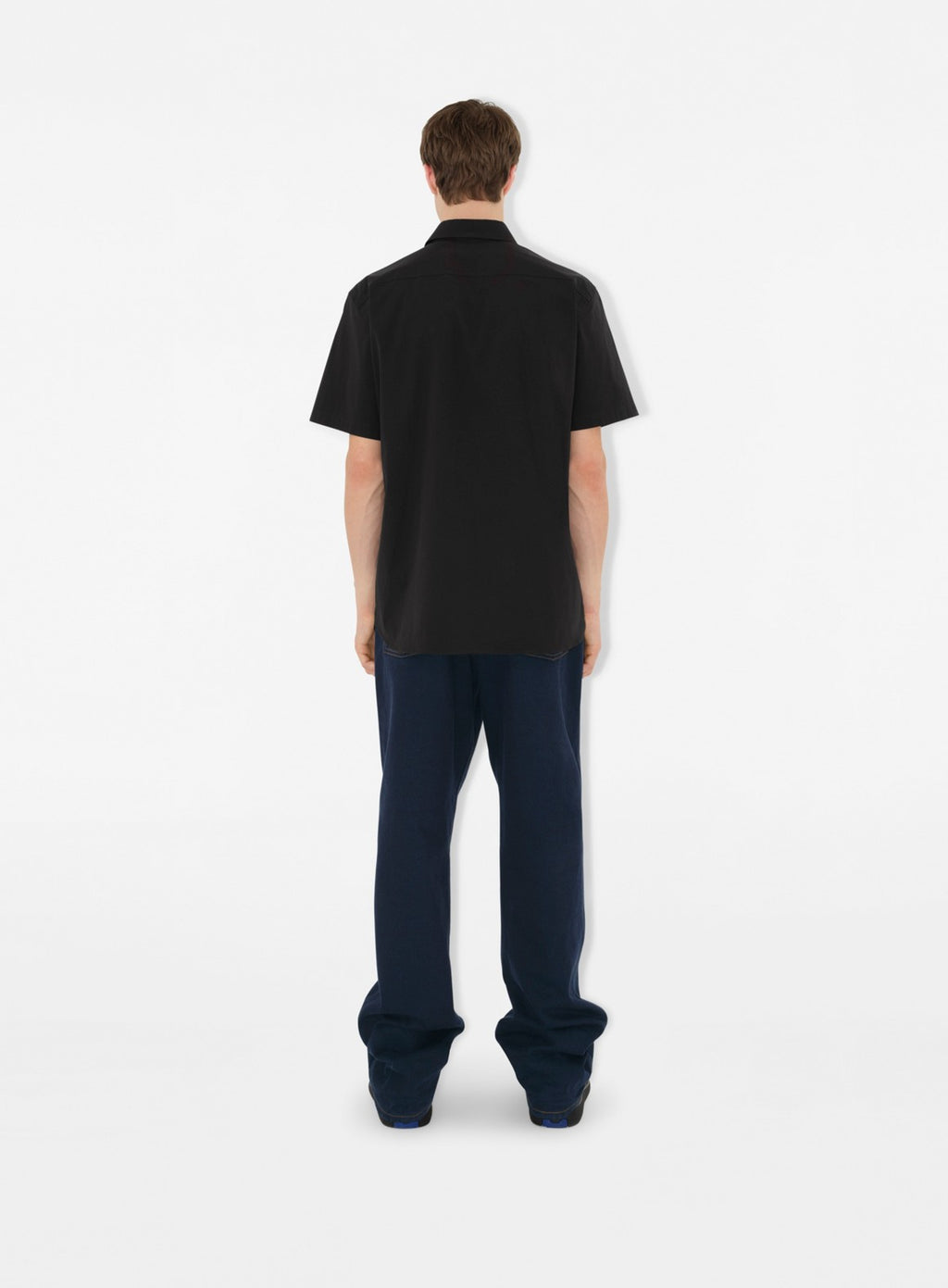 Burberry, men's short sleeve shirt, black shirt, luxury men's fashion, designer men's clothing