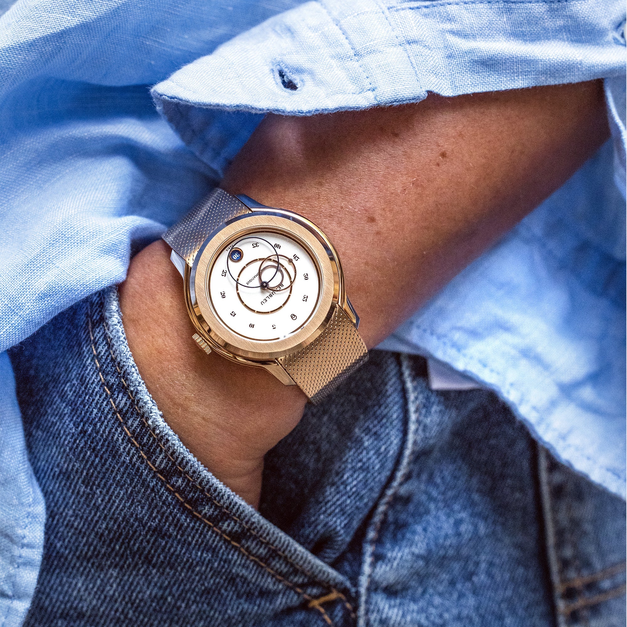 Beaubleu Ecce Lys, unisex watch, gold watch, luxury timepiece, designer watch